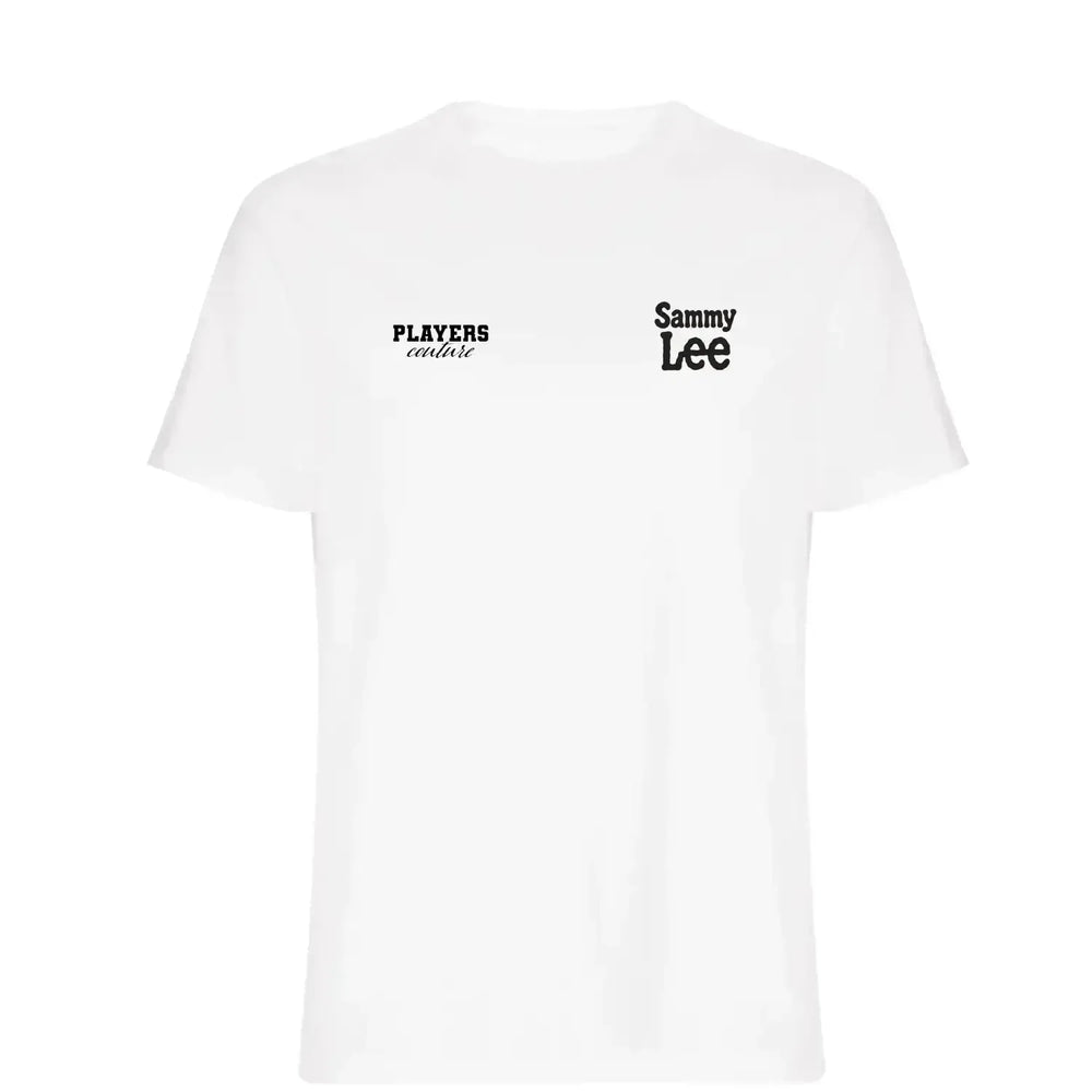 Sammy Lee t-shirt – white men's t-shirt featuring the Sammy Lee Players Couture logo