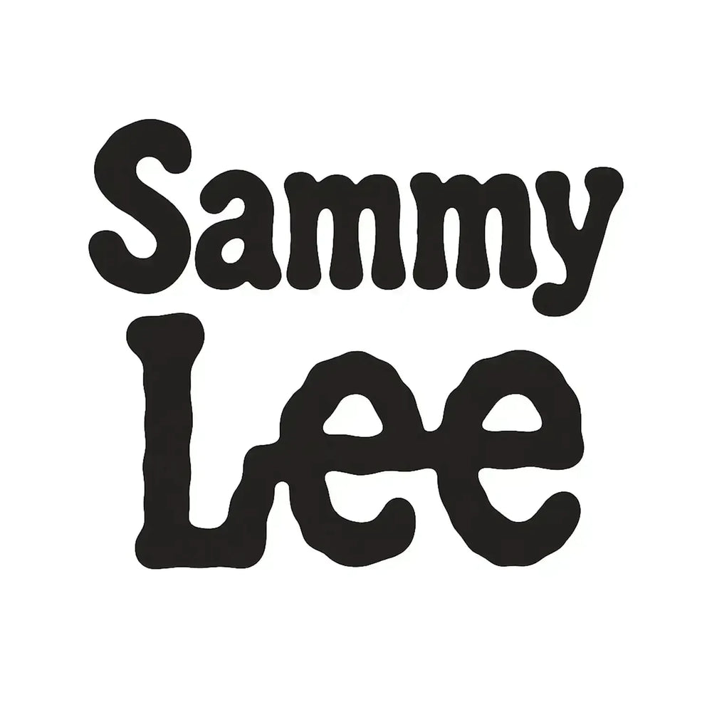 Sammy Lee Logo Men's Hoodie – white close-up detail shot of the Sammy Lee Players Couture logo design