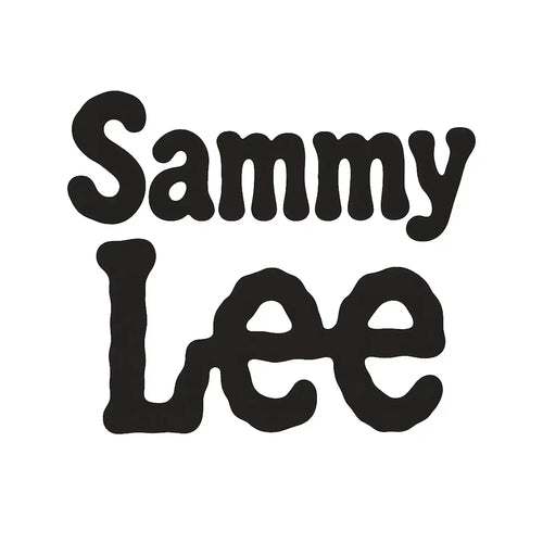 Sammy Lee Logo Men's Hoodie – white close-up detail shot of the Sammy Lee Players Couture logo design