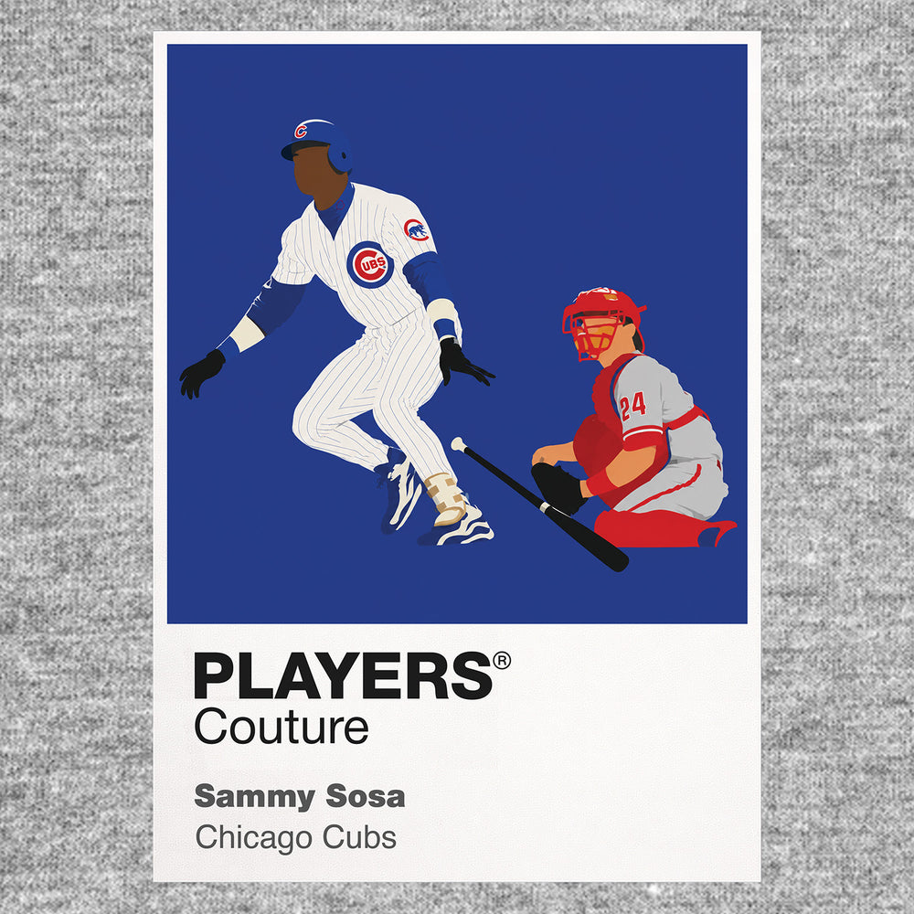Sammy Sosa Cubs Baseball Icon Frame Men's T-Shirt
