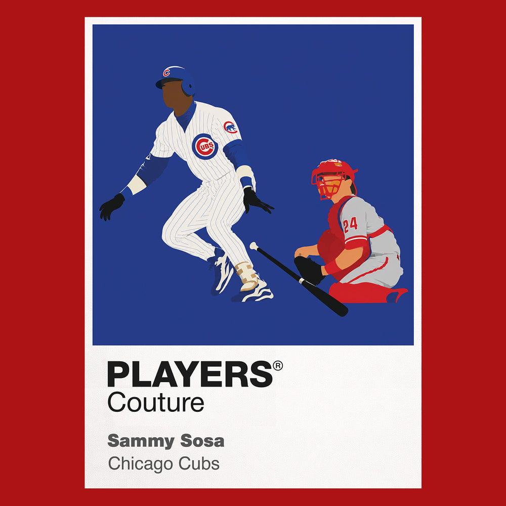 Sammy Sosa Cubs Baseball Icon Frame Men's T-Shirt