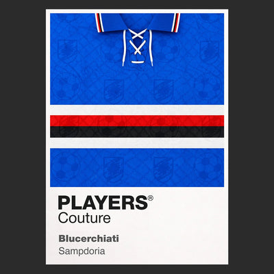 Sampdoria Classic Football Shirt Colours Frame Men's Hoodie