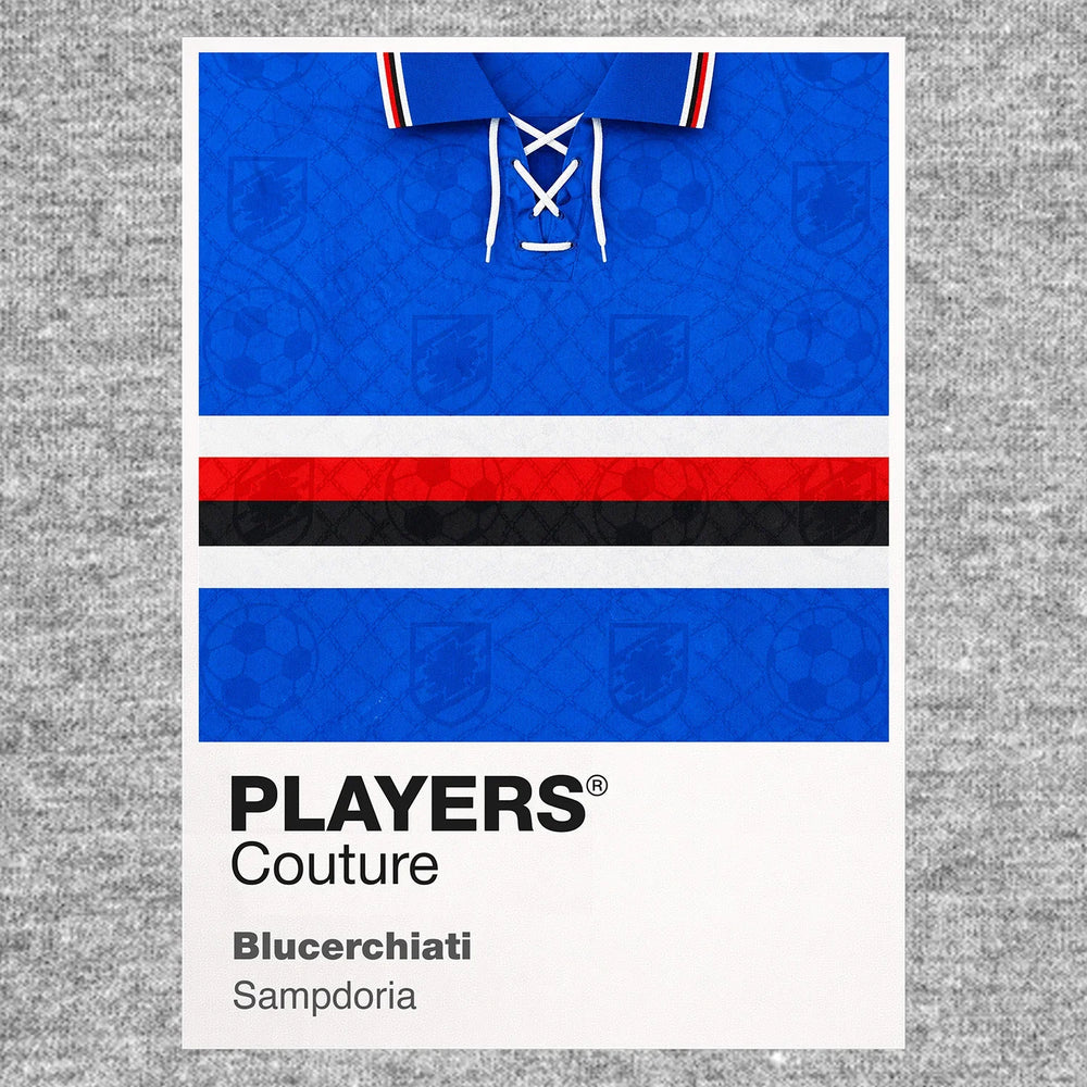 Sampdoria Classic Football Shirt Colours Frame Men's Hoodie