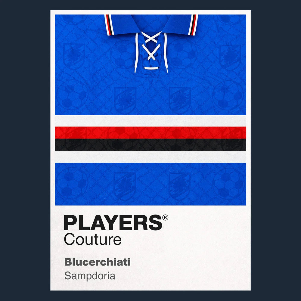 Sampdoria Classic Football Shirt Colours Frame Men's Hoodie
