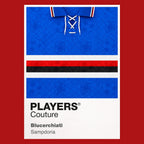 Sampdoria Classic Football Shirt Colours Frame Men's T-Shirt