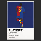 Samuel Eto’o Barcelona black Icon Frame artwork detail