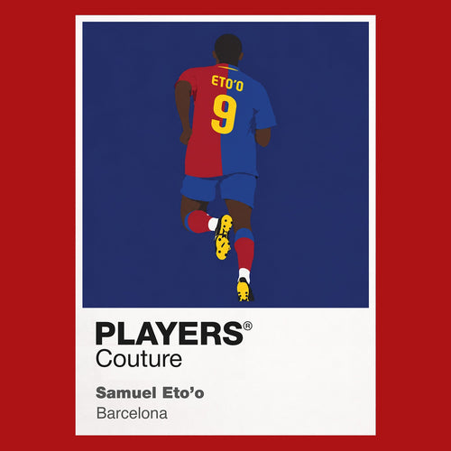 Samuel Eto'o Barcelona Icon Frame Men's Hoodie — Red Artwork