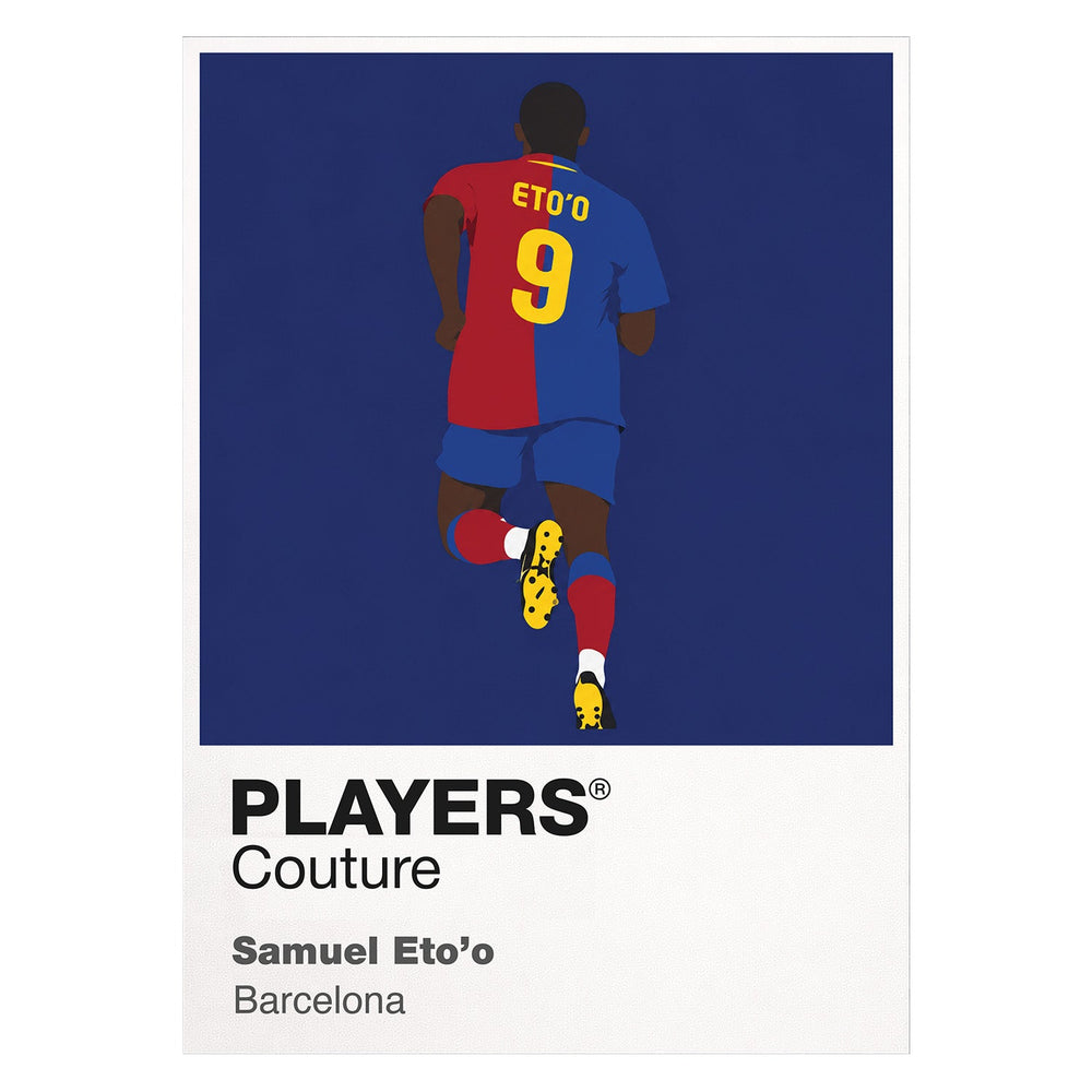Samuel Eto’o Barcelona white Icon Frame artwork detail