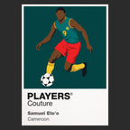 Samuel Eto'o Cameroon Icon Frame artwork in black