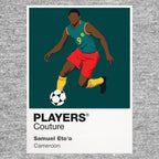 Samuel Eto'o Cameroon Icon Frame artwork in grey