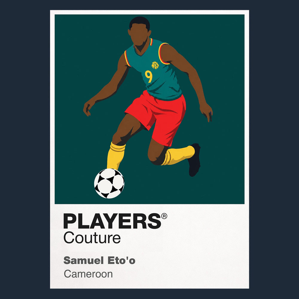 Samuel Eto'o Cameroon Icon Frame artwork in navy