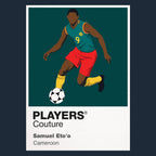 Samuel Eto'o Cameroon Icon Frame artwork in navy