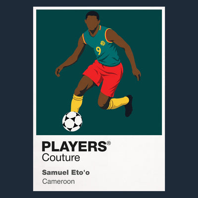 Samuel Eto'o Cameroon Icon Frame artwork in navy