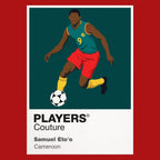 Samuel Eto'o Cameroon Icon Frame artwork in red