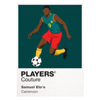 Samuel Eto'o Cameroon Icon Frame artwork in white