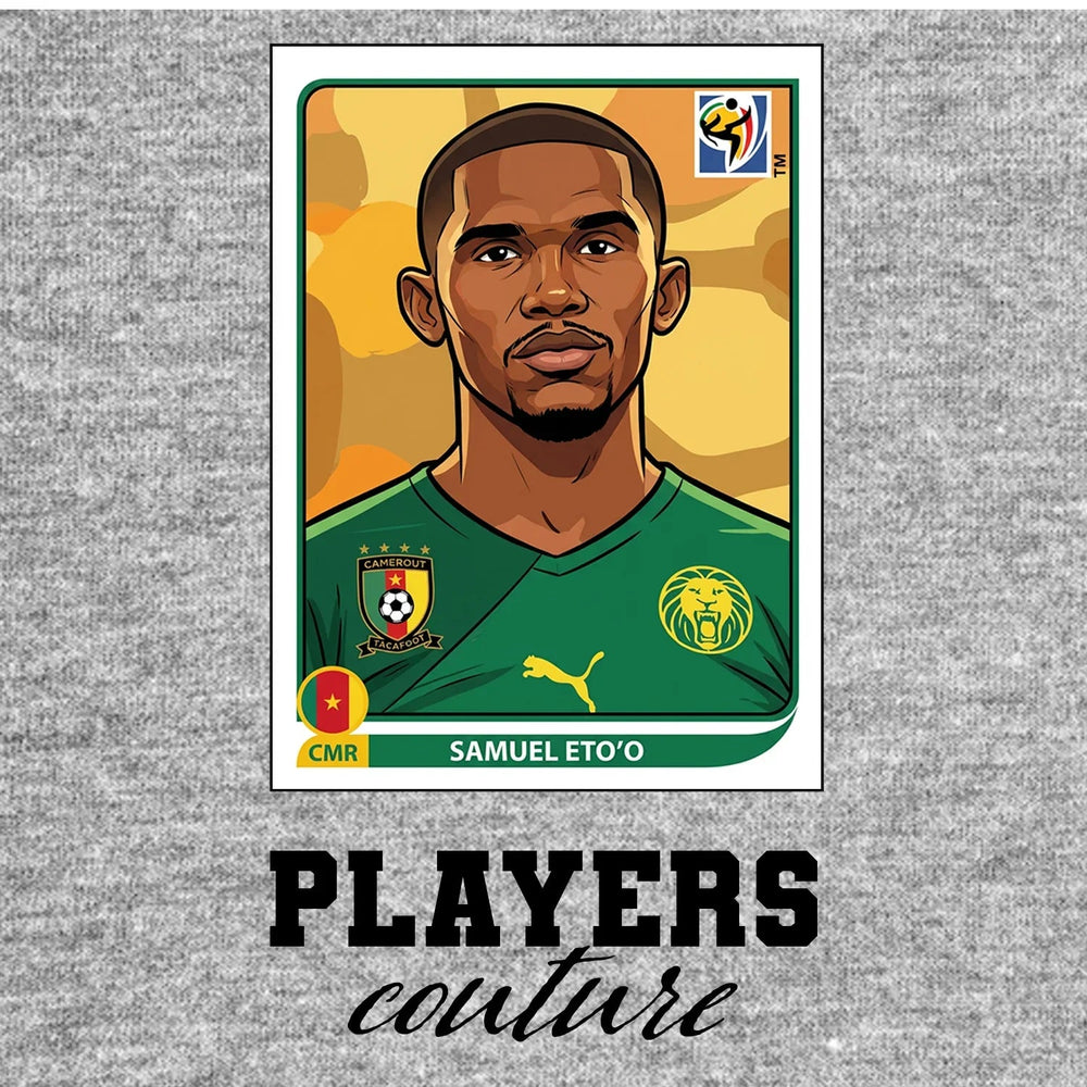 Samuel Eto'o World Cup Sticker Men's Hoodie – samuel etoo grey Players Couture design
