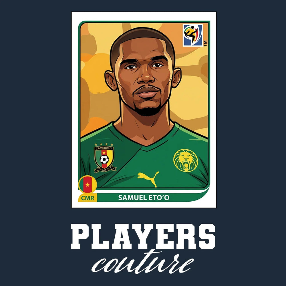 Samuel Eto'o World Cup Sticker Men's Hoodie – samuel etoo navy Players Couture design
