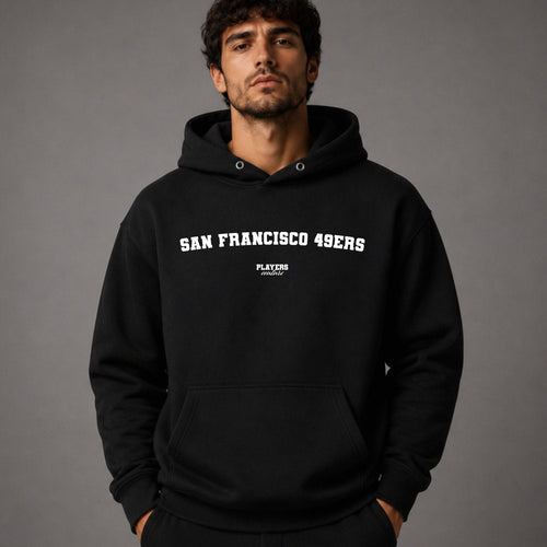 San Francisco 49ers name-print hoodie - black