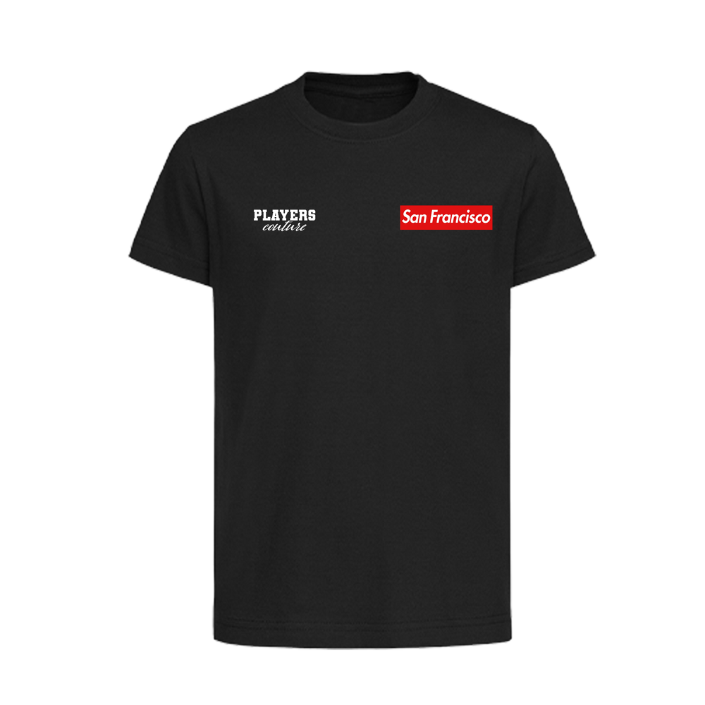 San Francisco Logo Players Couture Kids T-Shirt Black