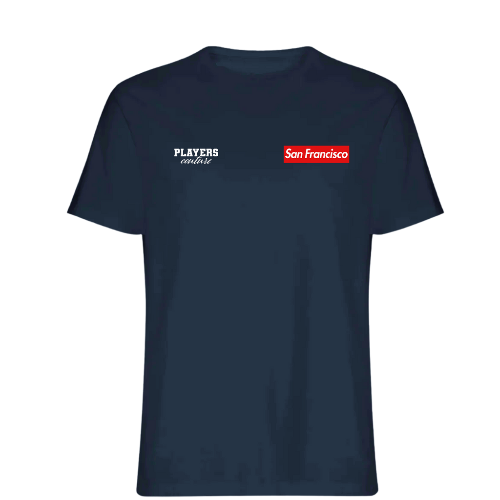 San Francisco Logo Players Couture Mens T-Shirt Navy