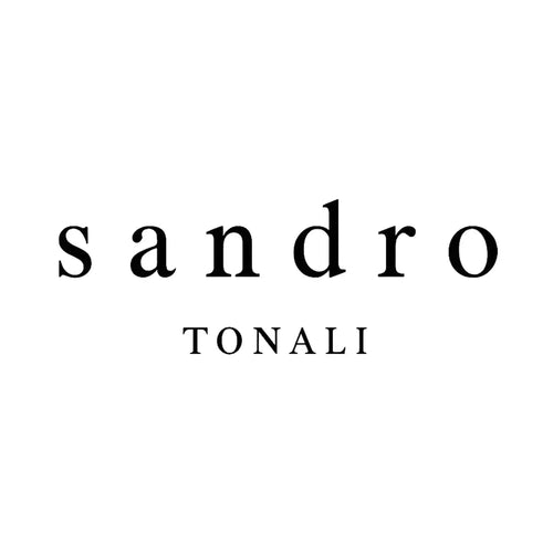 Sandro Tonali Logo Men's T-Shirt – white close-up detail shot of the Sandro Tonali Players Couture logo design