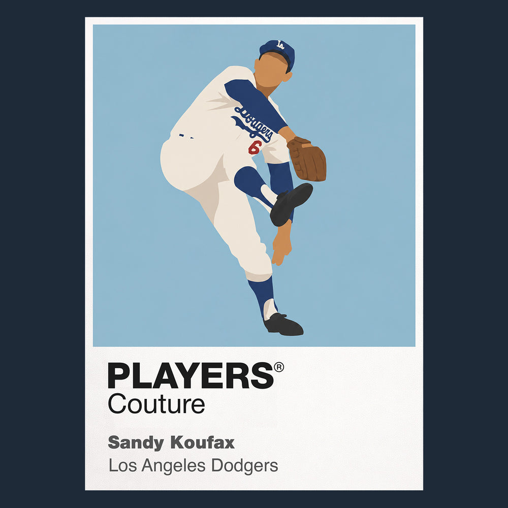 Sandy Koufax Dodgers Baseball Icon Frame Men's T-Shirt