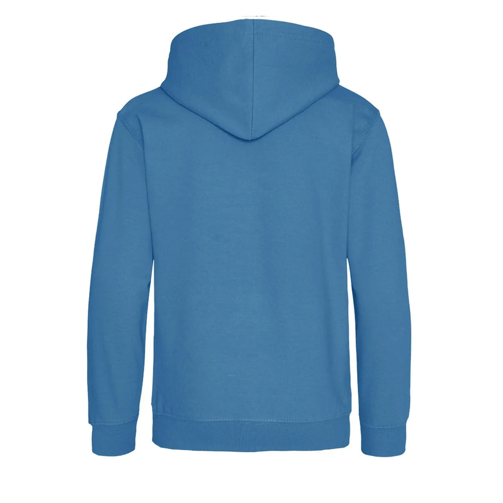 Essentials Collection hoodie – blue kids' hoodie with white Essentials Collection letters and Players Couture logo on the