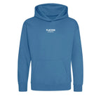 Essentials Collection hoodie – blue kids' hoodie with white Essentials Collection letters and Players Couture logo on the