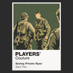 Saving Private Ryan Captain Miller and his squad moving through Normandy after the D-Day landings Icon Frame artwork in black