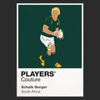 Schalk Burger Rugby Union Icon Frame Men's T-Shirt – image 9
