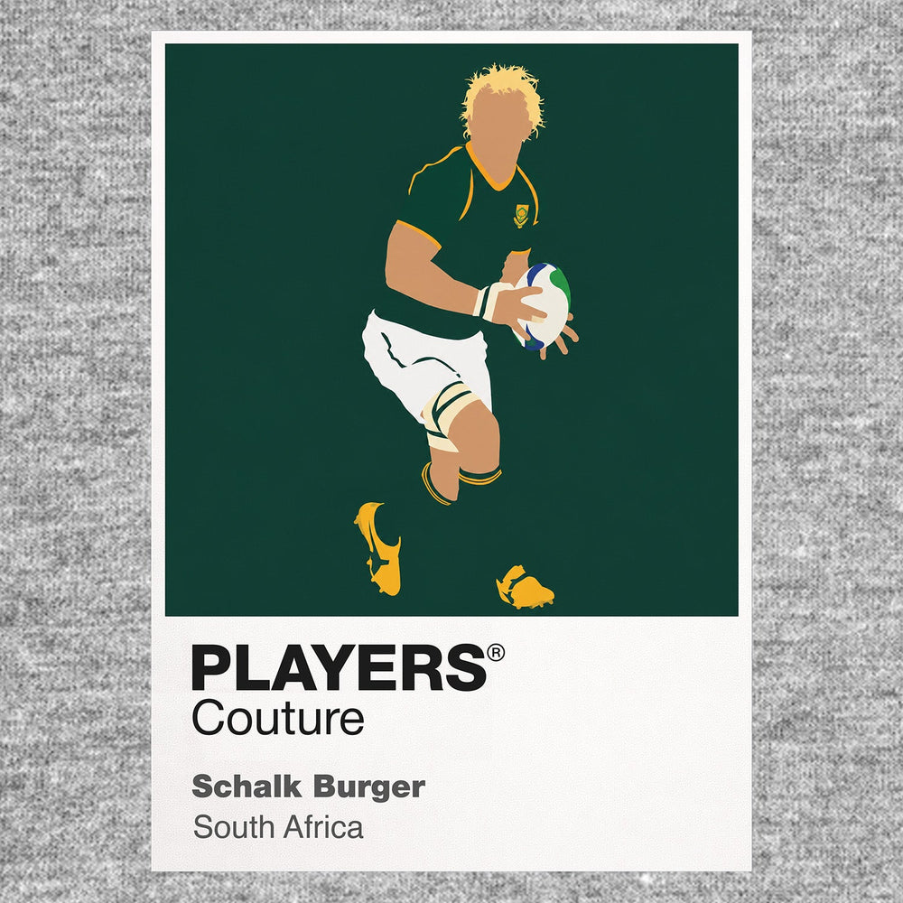 Schalk Burger Rugby Union Icon Frame Men's T-Shirt – image 7