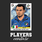 Salvatore Schillaci World Cup Sticker Men's T-Shirt – black close-up detail shot of the Salvatore Schillaci World Cup