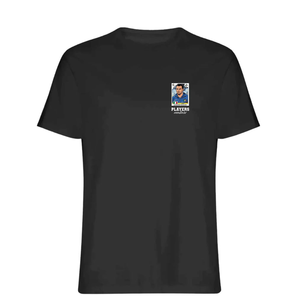 Salvatore Schillaci World Cup t-shirt – black men's t-shirt featuring the Salvatore Schillaci World Cup Players Couture logo