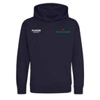 Schmeichel hoodie – navy kids' hoodie featuring the Schmeichel Players Couture logo