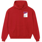 Scotland 92 Away Football hoodie – red men's hoodie featuring the Scotland 92 Away Football Players Couture logo