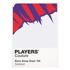 Scotland 92 Away Classic Football Shirt Team Colours Frame Men's T-Shirt – white close-up detail shot of the Scotland