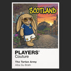 Scotland Football Cool Bunny Men's Hoodie – Scotland football cool bunny artwork close-up on Black – Players Couture