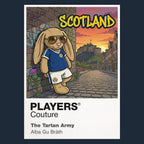 Scotland Football Cool Bunny Men's Hoodie – Scotland football cool bunny framed artwork detail – Players Couture