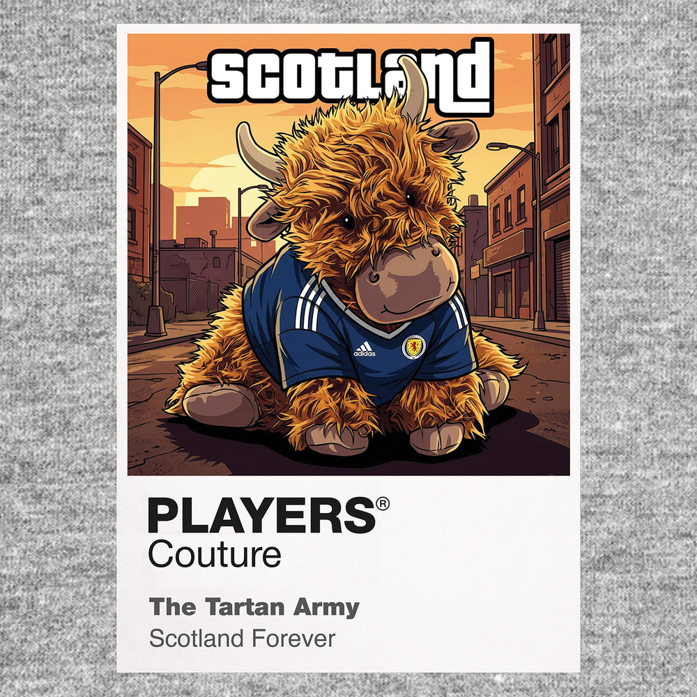Scotland Cow Players Couture Frame Gray