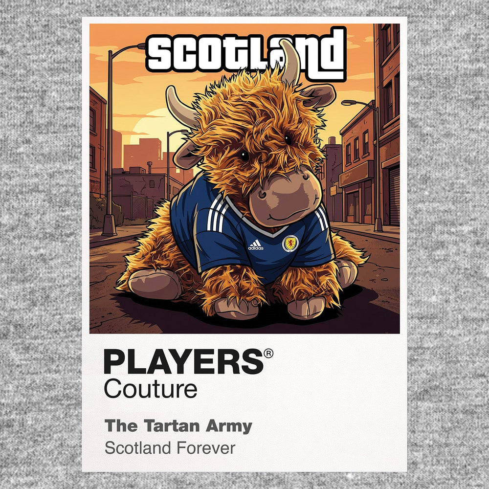 Scotland Cow Players Couture Frame Gray