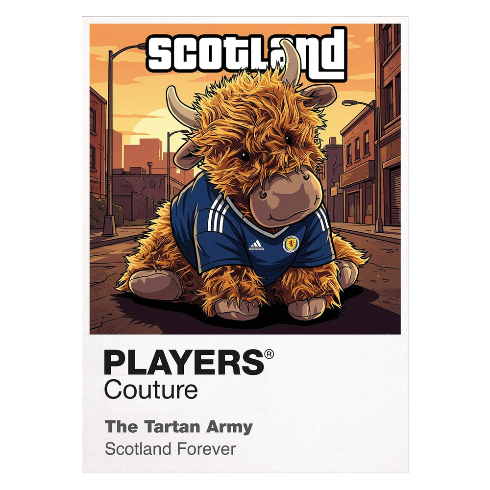 Scotland Cow Players Couture Frame White