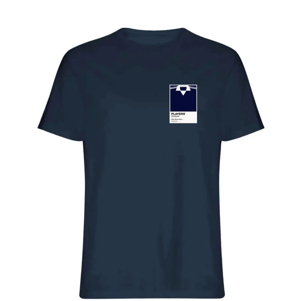 Scotland t-shirt – navy men's t-shirt featuring the Scotland Players Couture logo