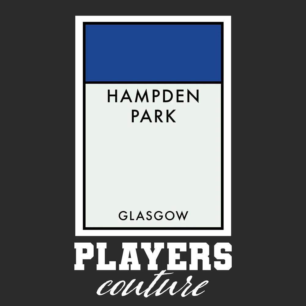 Scotland Monopoly Card hoodie – black men's hoodie with white Scotland Monopoly Card letters and Players Couture logo on the