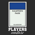 Scotland Monopoly Card hoodie – black men's hoodie with white Scotland Monopoly Card letters and Players Couture logo on the