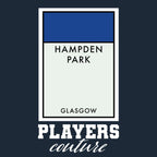 Scotland hoodie – navy men's hoodie with white Scotland letters and Players Couture logo on the chest