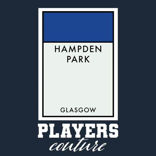 Scotland hoodie – navy men's hoodie with white Scotland letters and Players Couture logo on the chest