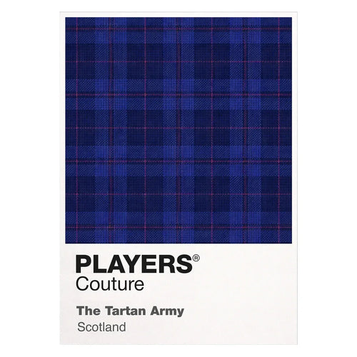 Scotland Tartan Classic Football Shirt Colours Frame Men's T-Shirt – white close-up detail shot of the Scotland Players