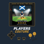 Scotland World Cup 8-Bit Kids T-Shirt retro gaming football design by Players Couture