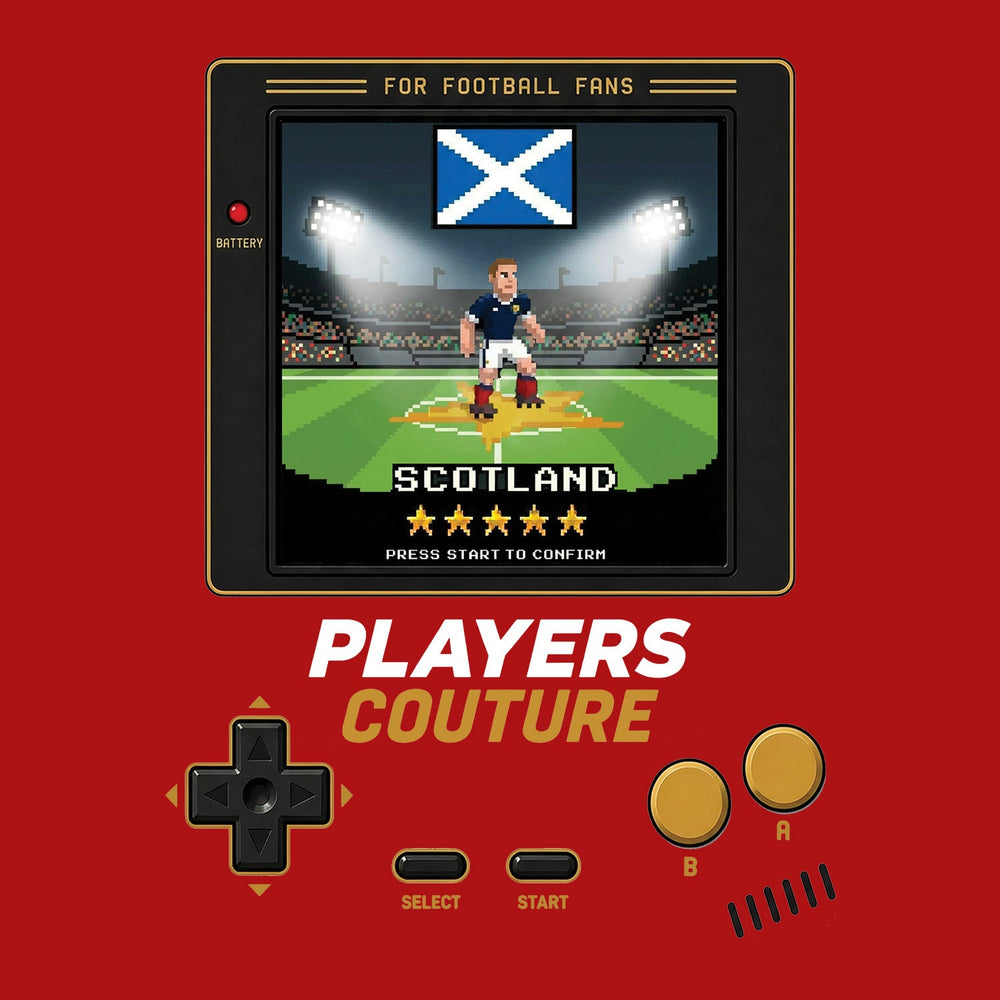 Scotland World Cup 8-Bit Men's Hoodie retro gaming football design by Players Couture
