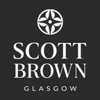 Scott Brown Logo Men's Hoodie – brown close-up detail shot of the Scott Brown Players Couture logo design